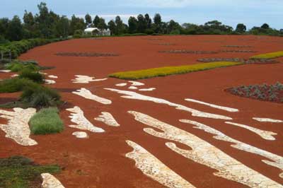 View of the Red Sand Garden