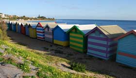 Brighton Beach bathing boxes