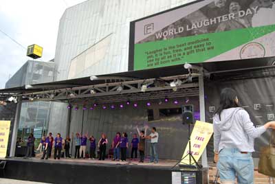 Laughter Club at Federation Square