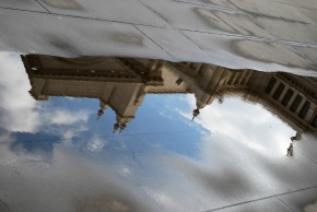 The Royal Exhibition Building after a shower