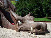 The Dragon Slide in Fitzroy Gardens