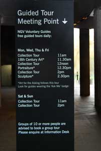 NGV International Meeting Point for free tours