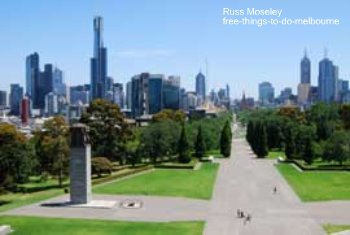View of Melbourne from The Shrine of Remembrance