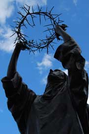 St Patricks Cathedral statue in grounds