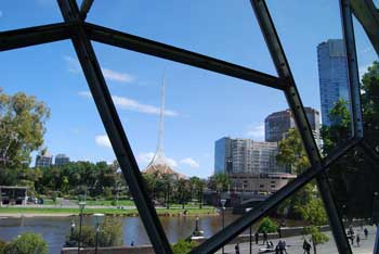 View from the BMW Edge in Federation Square